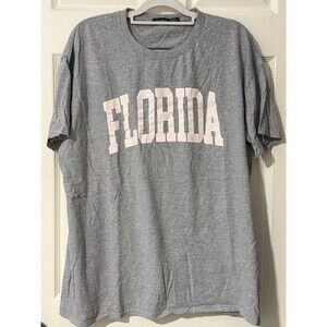 Boohoo Plus Florida State Collegiate Women’s Grey Shirt Plus Size 2X Travel Cute
